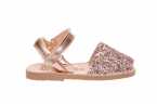 SANDALIA MENORQUINA RIA EN GLITTER CON VELCRO